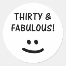 Funny 30th Birthday Gifts Round Sticker
