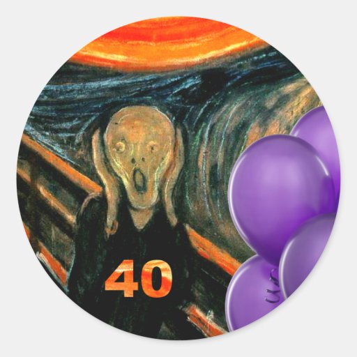 Funny 40th Birthday Stickers