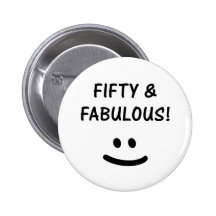Funny 50th Birthday Gifts Pinback Buttons
