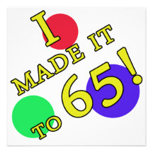 Funny 65th Birthday Gag Gifts Personalized Announcement