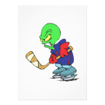 funny alien ice hockey player custom announcements