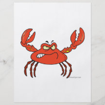funny angry crabby red crab personalized flyer