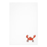 funny angry crabby red crab stationery