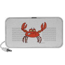 funny angry crabby red crab travel speakers