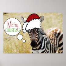 Funny animal christmas greeting posters