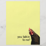 Funny Attitude Chicken - you talkin to me? Personalized Flyer
