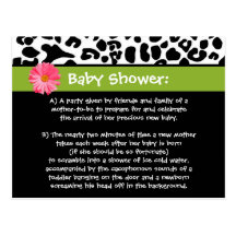 Funny Baby Shower Thank You Trendy Leopard Print Post Card