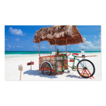 Funny bar on the beach business cards