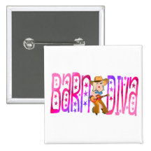 Funny Barn Diva  Gifts Buttons