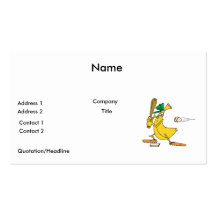 funny baseball banana business card