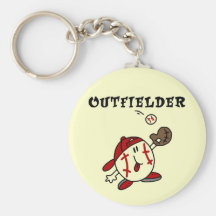 Funny Baseball Outfielder T-shirts and Gifts Key Chains