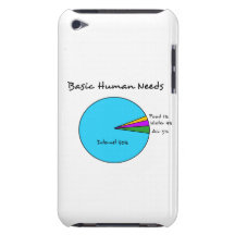 Funny Basic Human Needs for computer enthusiasts Barely There iPod Covers