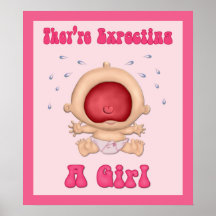 Funny Bawling Baby for Girl Poster