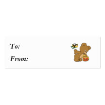 Funny Bear Sneaking Honey Business Card Template