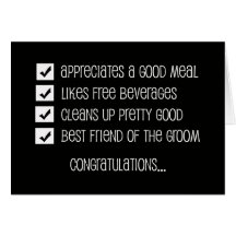 Funny Best Man Card -- Qualified Best Man?