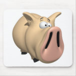 funny big snout pig mouse mat
