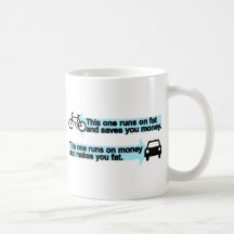 Funny Bike versus Car Mug