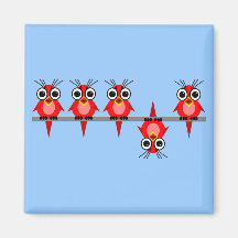 funny birds fridge magnets