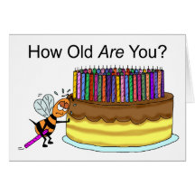 Funny Birthday Card:  Birthday Candle Beeswax