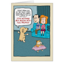 Funny birthday card: Dog Rules