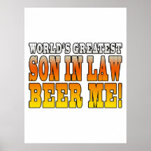 Funny Birthday Wedding Worlds Greatest Son in Law Print