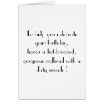 Funny Birthday with Beautiful Female Greeting Cards