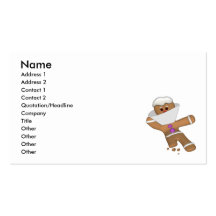 Funny Bit Himself Gingerbread Man Business Card