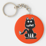 Funny black cat keychains