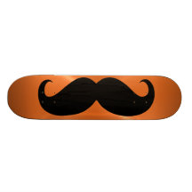 Funny black moustache 11 skate board