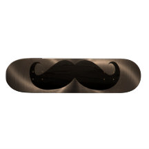 Funny black moustache 17 skate board deck