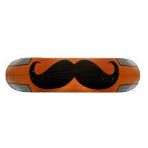 Funny black moustache 2 skateboard deck