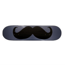 Funny black moustache 6 skate boards