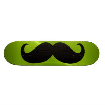 Funny black moustache 8 skate deck