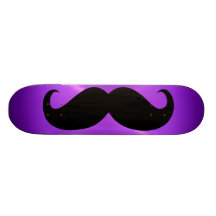 Funny black moustache 9 skate board deck