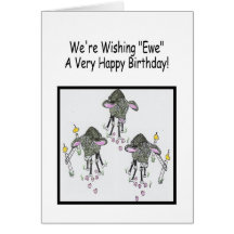 Funny Black Sheep Happy Birthday Greeting Greeting Card