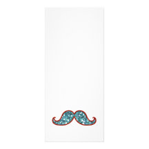 FUNNY BLUE MUSTACHE GLITTER ANNOUNCEMENTS
