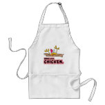 funny boneless chicken cartoon aprons