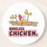 funny boneless chicken cartoon coasters