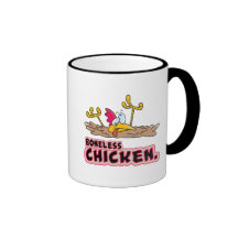 funny boneless chicken cartoon coffee mug