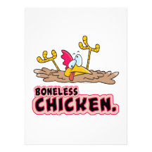 funny boneless chicken cartoon custom announcement