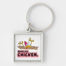 funny boneless chicken cartoon key chains