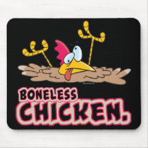 funny boneless chicken cartoon mouse pad
