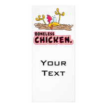 funny boneless chicken cartoon rack card