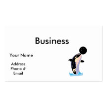 funny bowling ball orca business card template