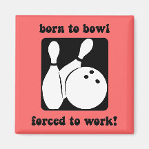 Funny bowling magnet