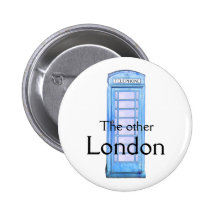 Funny British phone booth pin button