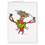funny calypso lobster greeting card