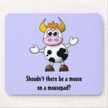 Funny Cartoon Cow Mouse Mats
