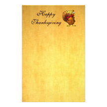 Funny Cartoon Thanksgiving Turkey Stationery