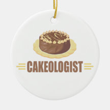 Funny Chocolate Cake Christmas Tree Ornament